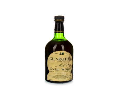 GLENROTHES 1947 28 YEARS OLD Single Malt Scotch Whisky Bottled 1975. 26 2/3 fl.oz, 75° proof.