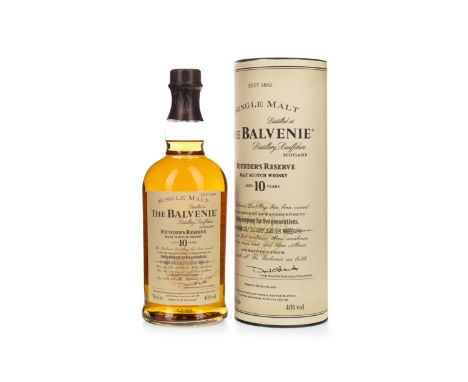 BALVENIE FOUNDER'S RESERVE AGED 10 YEARS Single Malt Scotch Whisky 70cl, 40% volume, in tube.