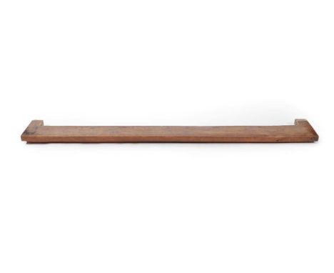 Workshop of Robert Mouseman Thompson (Kilburn): An English Oak Mantel Shelf, of plain design with rounded trim, with recessed