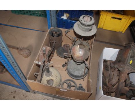 Various Tilley lamps; lamp parts etc. 
