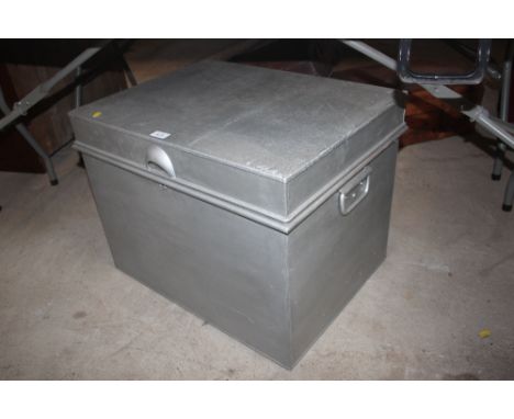 A steel storage trunk 