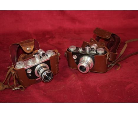 A Corfield Periflex camera and case and a Corfield Periflex Lumar-X camera and case