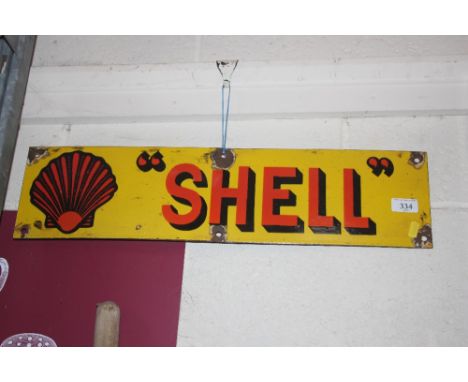 An enamel "Shell" advertising sign, 61cm long