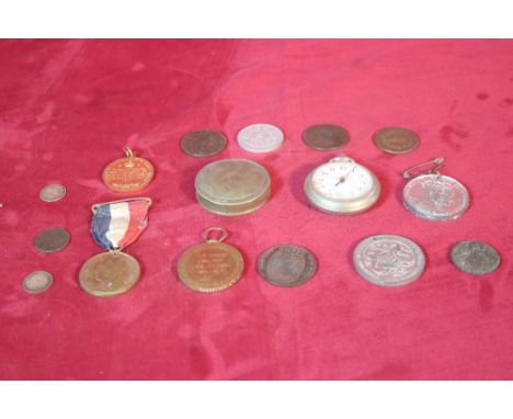 A WW1 medal awarded to Pte. A.T.Haiselden of the Queen's R; a King George V Coronation medal; various other commemorative med