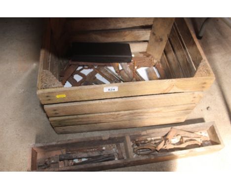 A quantity of old wood working tools 