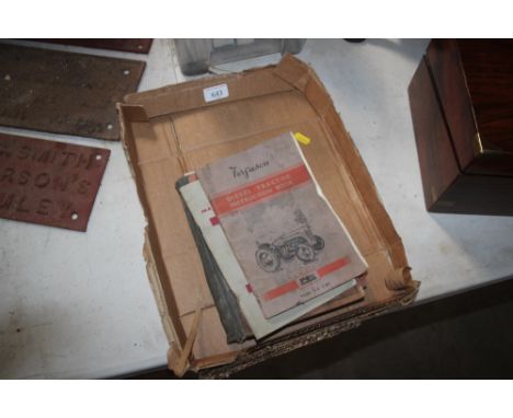 A small collection of Massey Ferguson and other tractor manuals