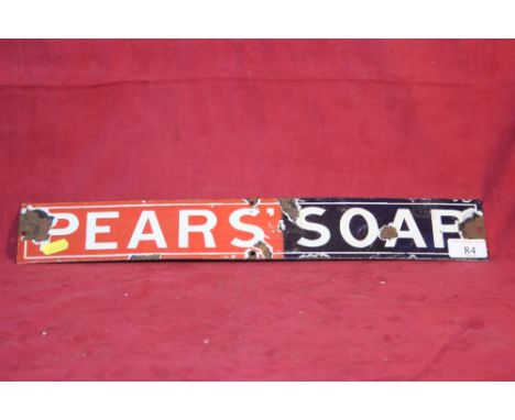 An enamel advertising sign for "Pears Soap", 7cm x 47cm