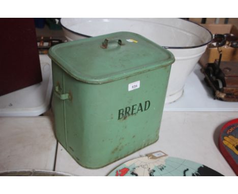 A vintage enamel bread bin 