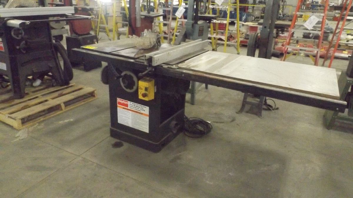 DAYTON MODEL 2LKP4B 10? RIGHT TILT TABLE SAW WITH 40? TABLE EXTENSION 3
