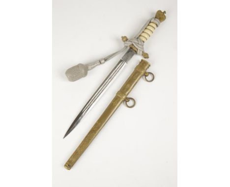 A SECOND WORLD WAR NAZI NAVAL OFFICERS DAGGER, with scabbard.