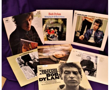 A seven album lot of Bob Dylan records - mix of original and later pressings - please ask for more details