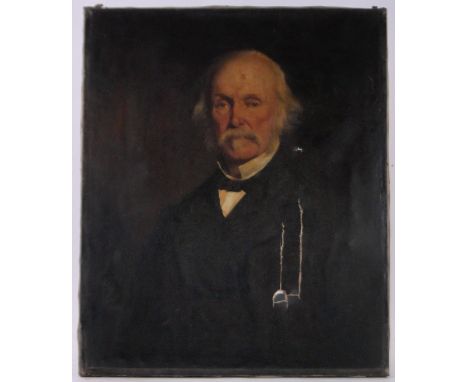 Jos Faed,oil on canvas, portrait of a gentleman, signed, 30" x 25", unframed, a/f.