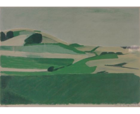 Svend Engelund (1908-2007),colour lithograph, landscape 1972, signed in pencil, no. 24/100, image 14.5" x 20.5", framed.