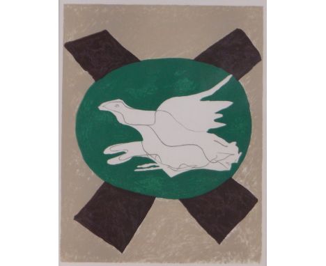 Georges Braque,colour lithograph for San Lazzaro folio 1975, from an edition of 575, image size 12.5" x 9.5", framed.