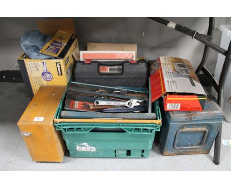 A quantity of tools, tool box etc.