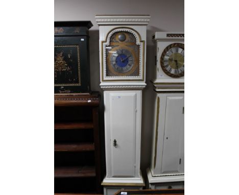 A nineteenth century painted longcased clock 