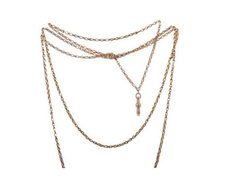 GOLD GUARD CHAIN,marked 9C, 25g