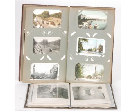 An Edwardian album of Royalty postcards to include Edward VII, George V and later cards, also greetings cards and an album of