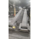 twin belt conveyor w/ 2-approx. 14 in. x 20 ft. belts and drives [Loc. Melting/Pouring]