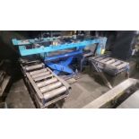 32 in. x 48 in. scissor lift table w/ roller conveyor top [Loc. Melting/Pouring]