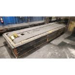 twin belt conveyor w/ 2-approx. 14 in. x 34 ft. belts and drives [Loc. Melting/Pouring]