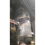 sand bin w/ 8 ft. diameter live bottom feeder and supports [Loc. Melting/Pouring]