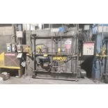 Wheelabrator 6 ft. swing table blast machine ser. no. a113933 [Loc. Production]