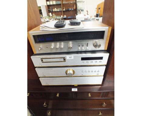 A MUSICAL FIDELITY 24 BIT CD PLAYER DUAL MONO PREAMPLIFIER, POWER AMPLIFIER AND A PIONEER TX - 9100 STEREO (WITH MUSICAL FIDE