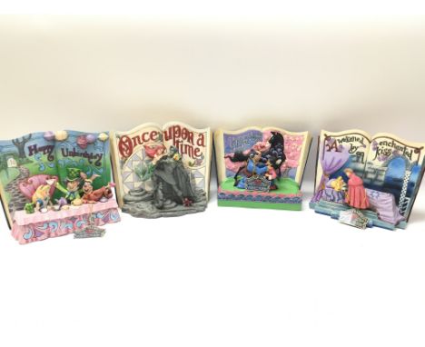 Boxed Disney Traditions Showcase Collection Storybook ceramic figures groups. Figures including 4043627 Enchanting Kiss, 4059
