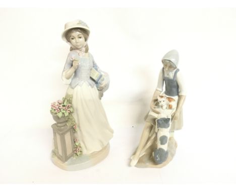 Cascade, Nao and Nadal figures. Tallest 32cm. This lot cannot be posted. NO RESERVE