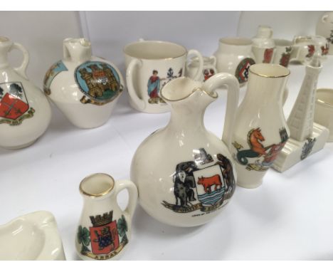 A collection of 35 items of WH goss ware with various crests and model shapes.