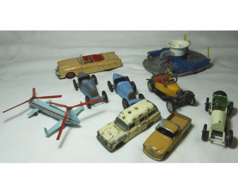 DINKY PACKARD, BRISTOL 173 HELICOPTER, HOVERCRAFT & 6 OTHER VEHICLES 