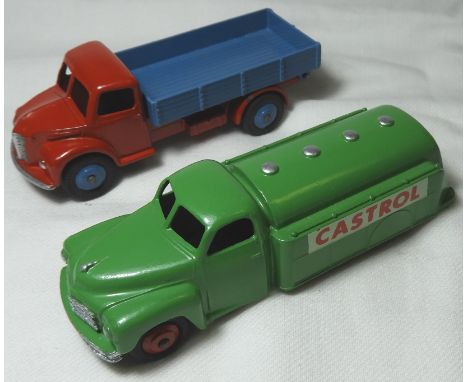 DINKY 30P CASTOL TANKER & 30M DODGE WAGON REPAINTED (2) 
