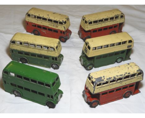 DINKY - 6 DOUBLE DECKER BUSES 