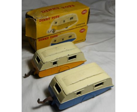 DINKY TOYS 190X2 CARAVANS - BOXES 