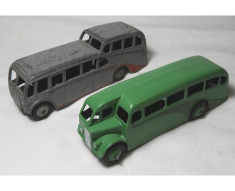 DINKY 29E SINGLE DECK BUS REPAINTED & 29F OBSERVATION COACH (2) 