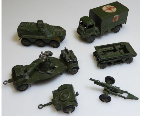 DINKY TOYS 6 ARMY VEHICLES 