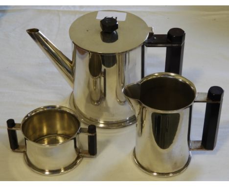 1918 SHELL CASING SILVER PLATED 3 PIECE TEA SERVICE 