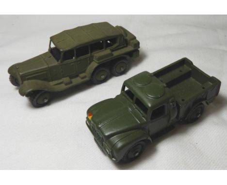 DINKY 64L ARMY CARGO TRUCK & 152B RECONNAISSANCE CAR (2) 
