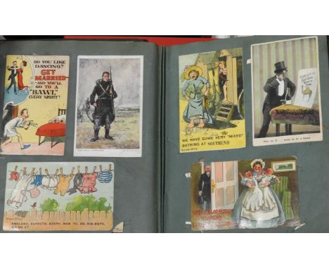 POST CARD ALBUM GLUED CONTENTS (GREEN) 