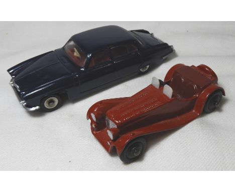 DINKY 38F JAGUAR SPORTS CAR & 142 JAGUAR MK10 REPAINTED (2) 