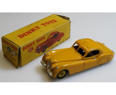 DINKY TOYS 157 JAGUAR XK120 COUPE - YELLOW - BOX 