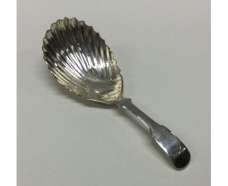 EDINBURGH: A George III Scottish silver caddy spoon. 1812. Incuse mark. Approx. 12 grams. Est. £60 - £80.