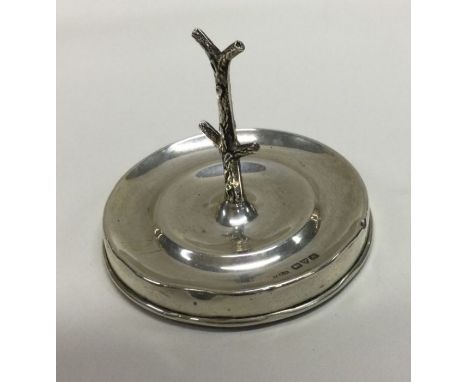 A silver ring tree. Chester. By J&amp;R Griffiths. Approx. 43 grams. Est. £80 - £120.