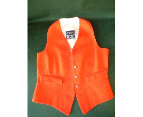 Foxley red woollen hunting waistcoat - lined