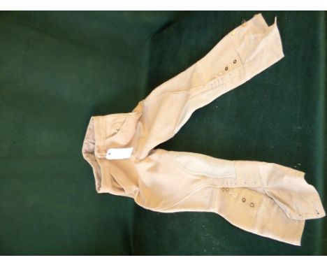 Ladies, beige wool twill hunting breeches approx size 10 to 12