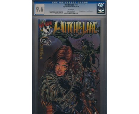 9.6 Graded Witchblade #10 Comic. Graded by CGC. Witchblade #10, Michael Turner Artwork. First appearance of Jackie Estacado.