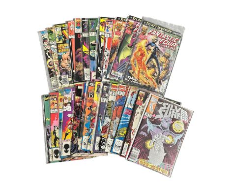 Selection Of Marvel Comics Titles to include: The Silver Surfer 50th Anniversary Edition 1991: The Mighty World Of Marvel 201