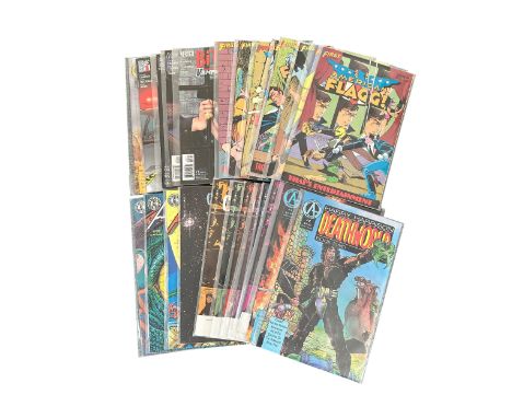 Selection Of Independent Comics to include: First Comics American Flagg!  1980s Nos 31-38: Vertigo Comics Bite Club 2006 Nos 