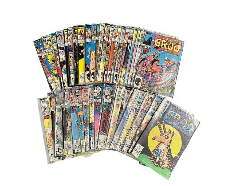 Marvel Comics Groo The Wanderer 1986-1990 Nos 13, 19-26, 28-34, 36-59, 61-63. All 44 comics are bagged NM.